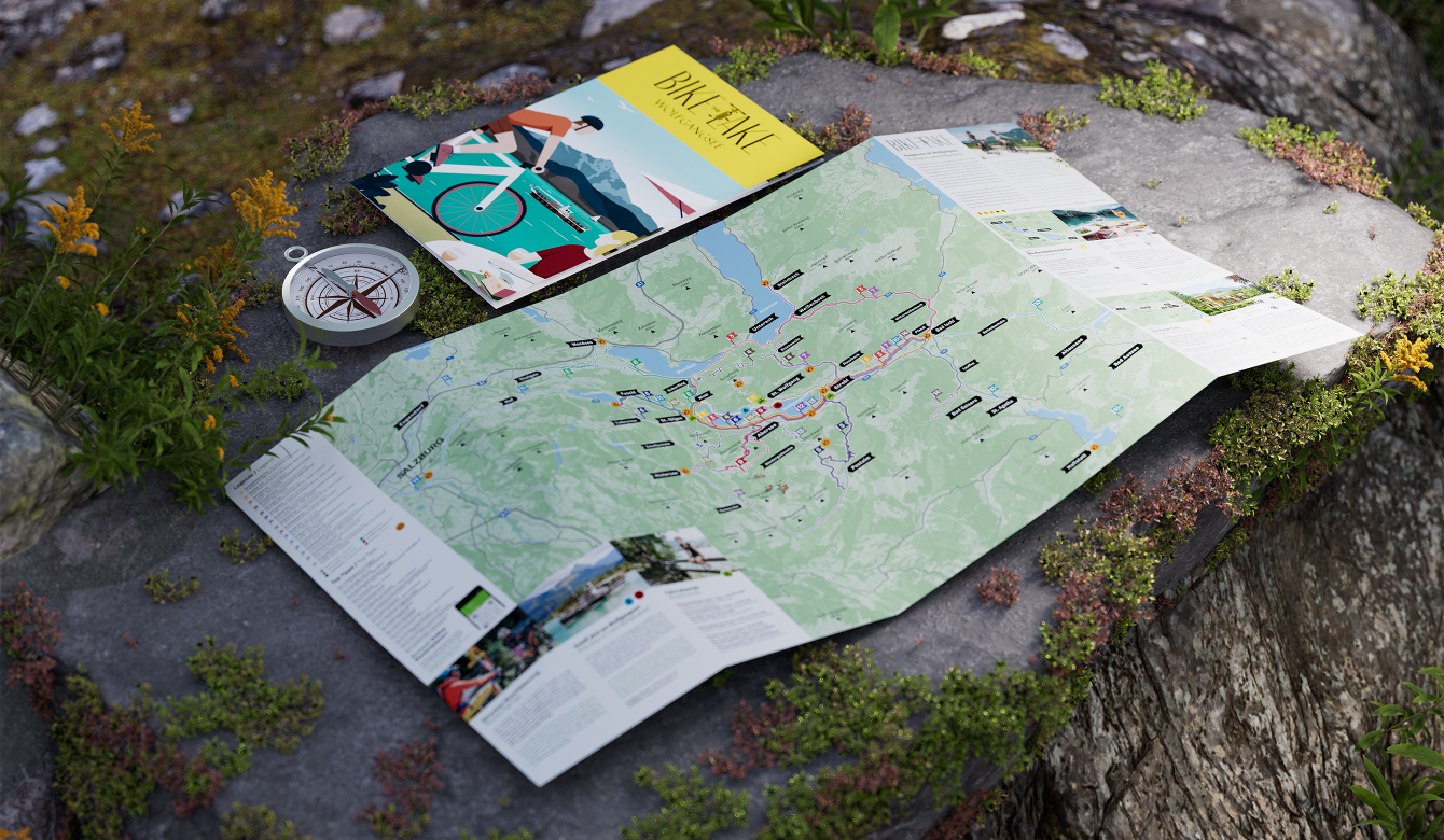 Wolfgangsee Tourismus Radkarte, Wanderkarte und Herbstfolder